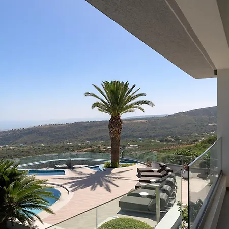 Luxury Private Villa For 12 Guests- Heated Pool, Hot Tube, Sunset View 别墅 罗希姆诺